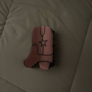 Pink Cowboy Boot Hair Clip